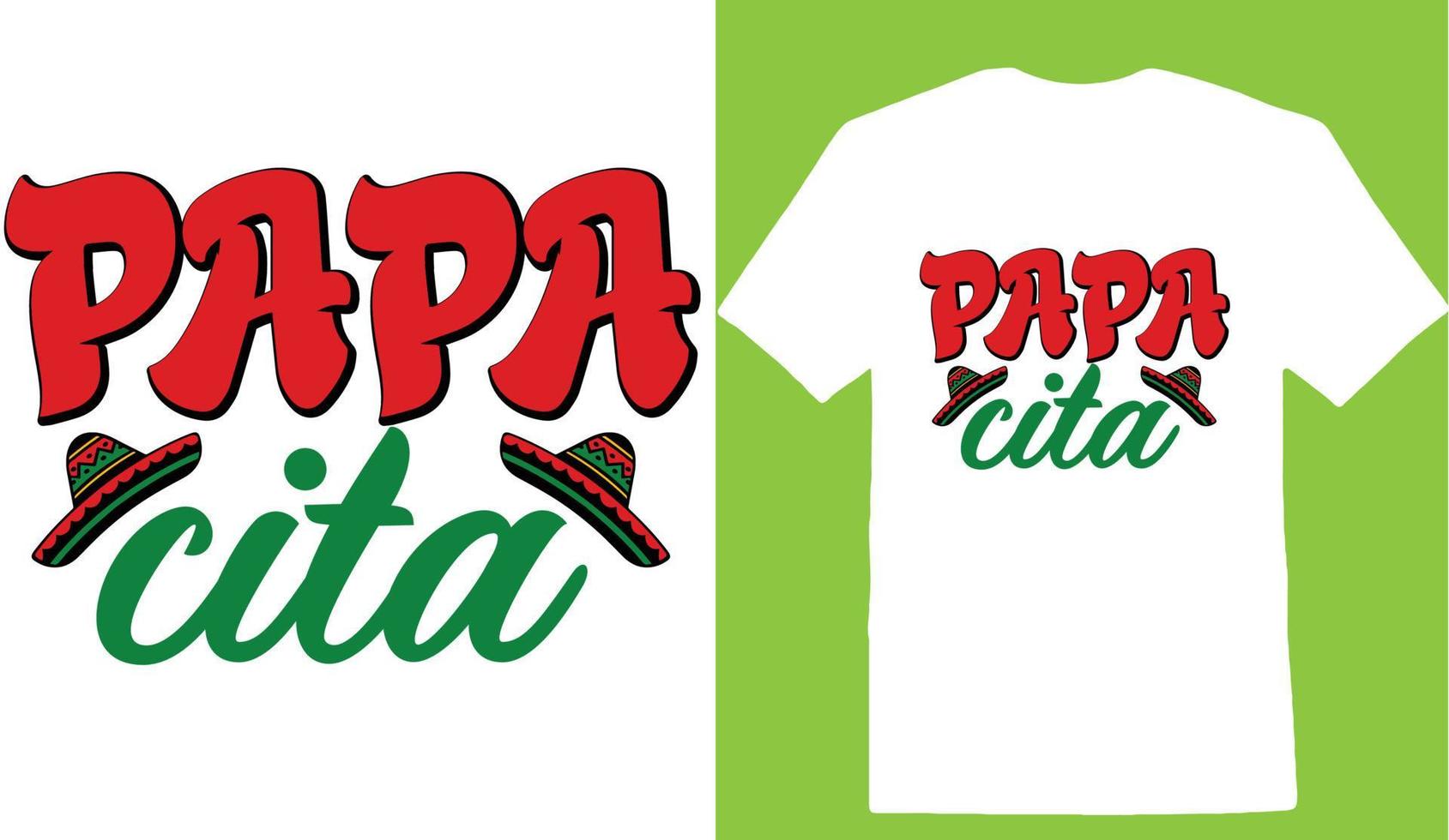 Papa Cita Cinco De T-Shirt Design vector