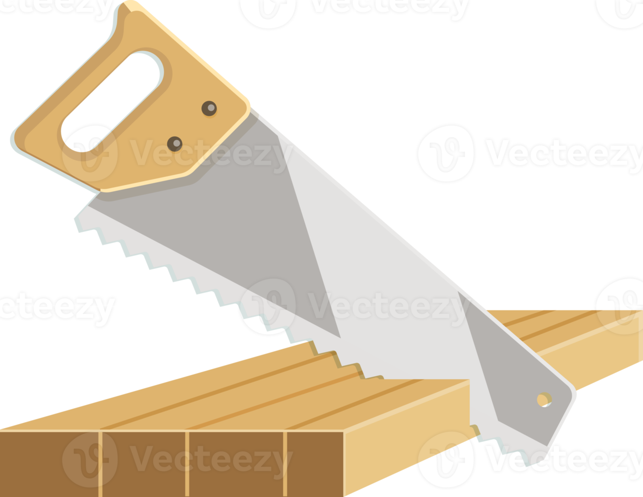 saw wood flat color png