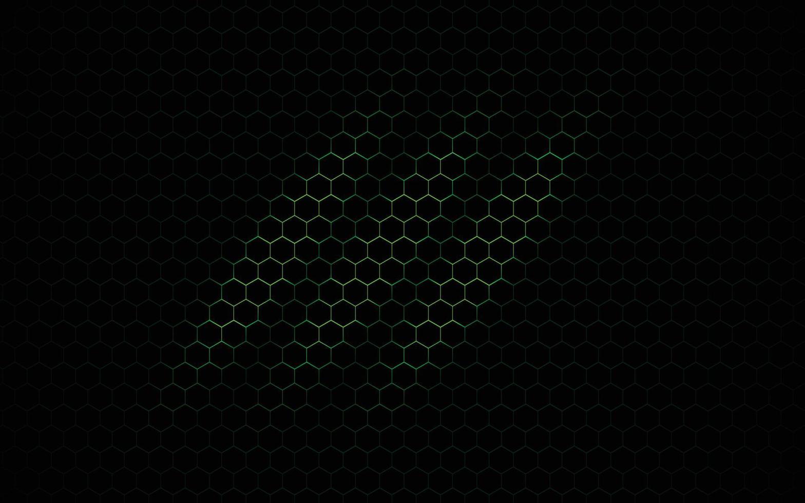 hexágono verde neón. fondo abstracto vector