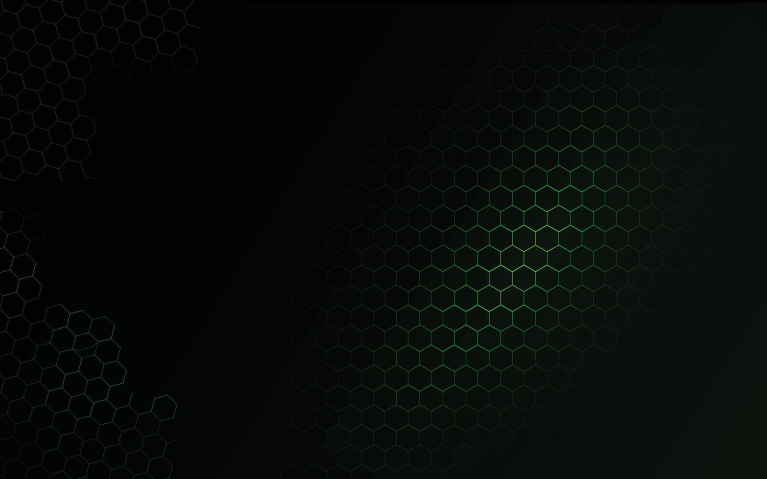 Hexagon green drak background vector