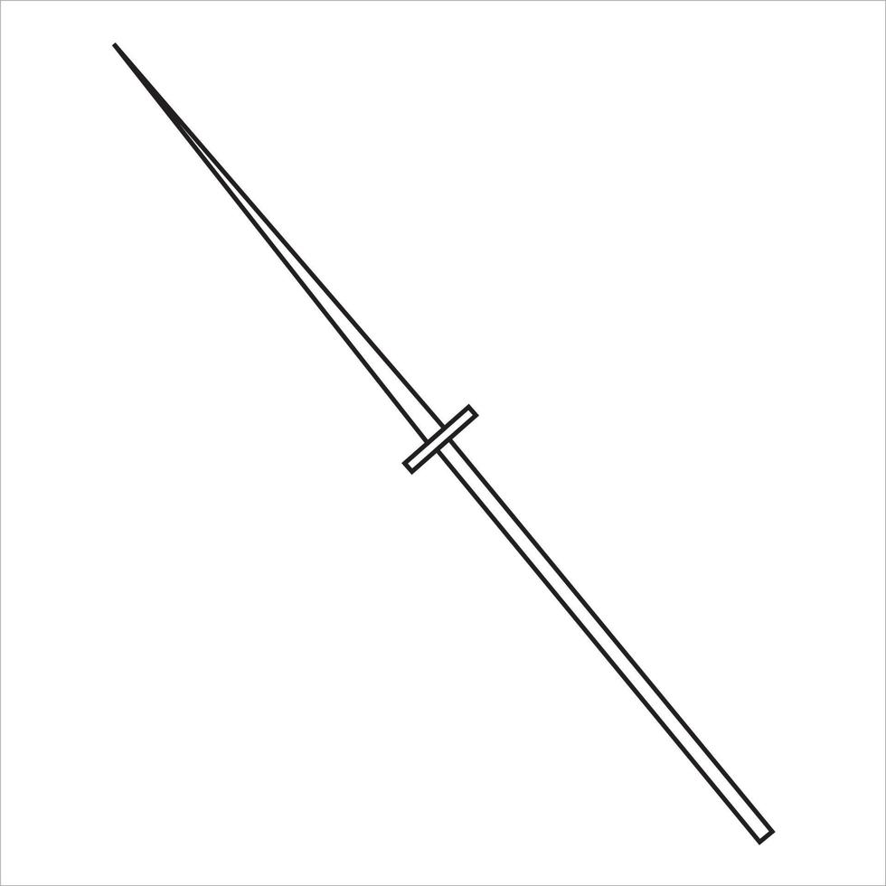 imagen vectorial de la espada kurasigama, color blanco y negro, con fondo transparente vector