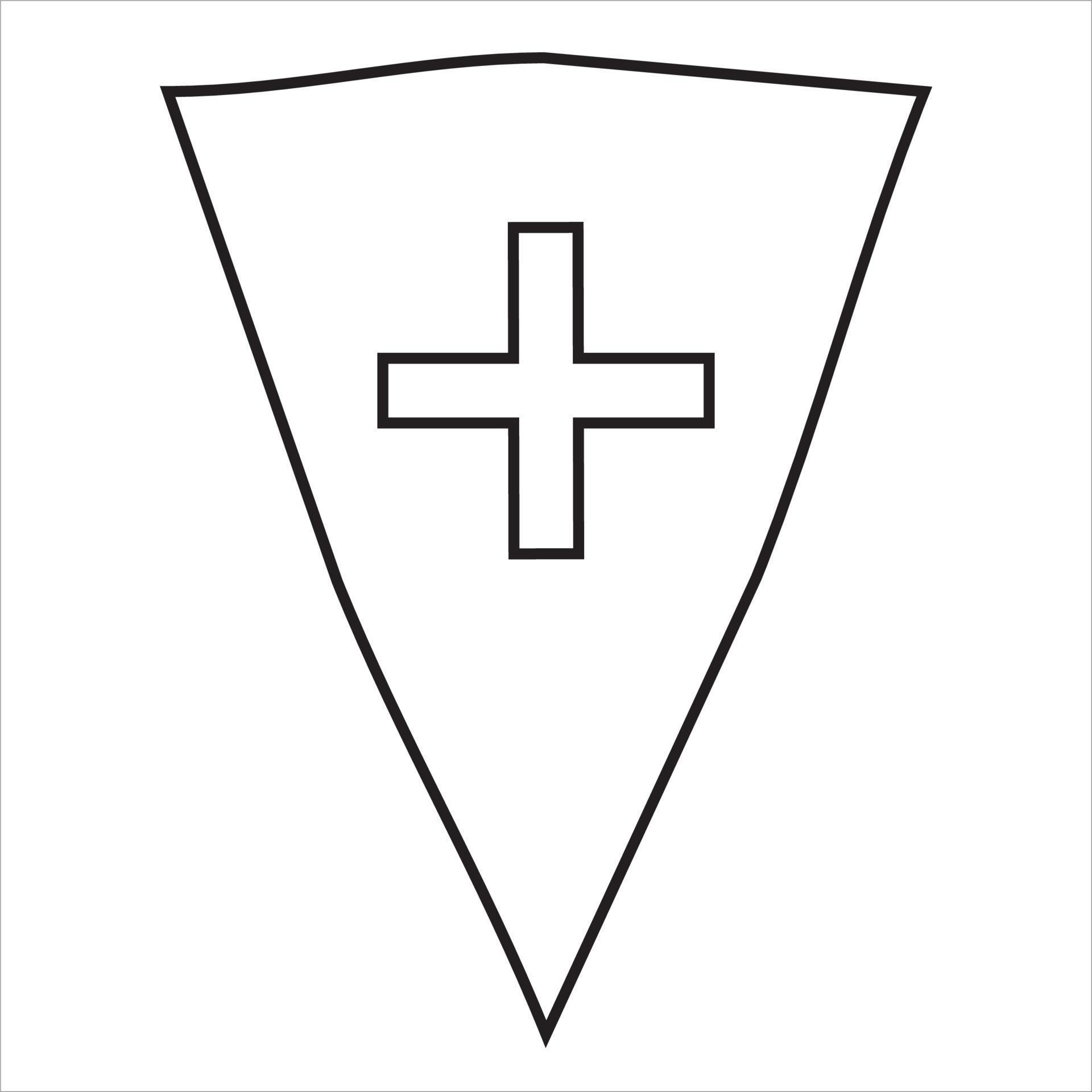 Vector, image of a protective shield, in black and white, on a