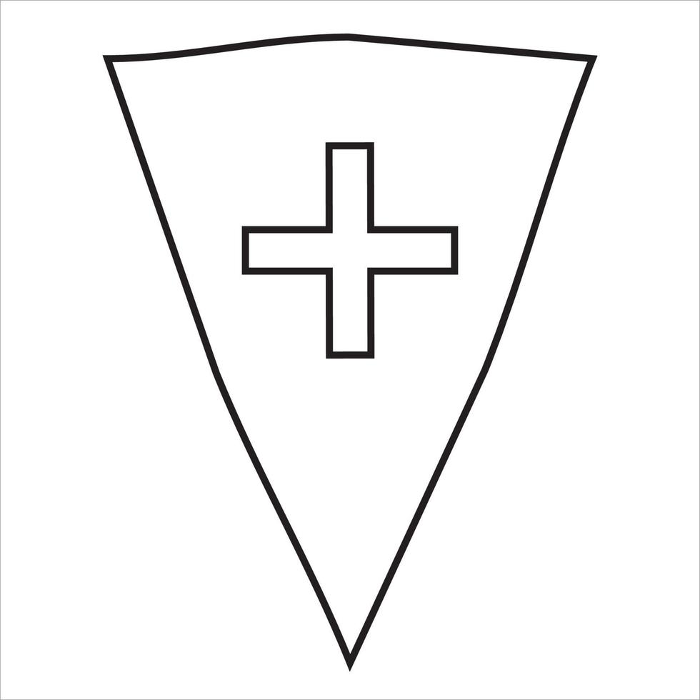 Vector, image of a protective shield, in black and white, on a transparent background vector