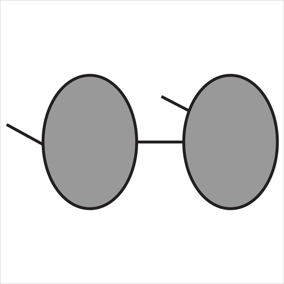 vector, imagen de gafas redondas, color blanco y negro, con fondo transparente vector