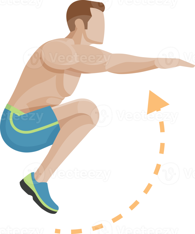 man exercises workout png