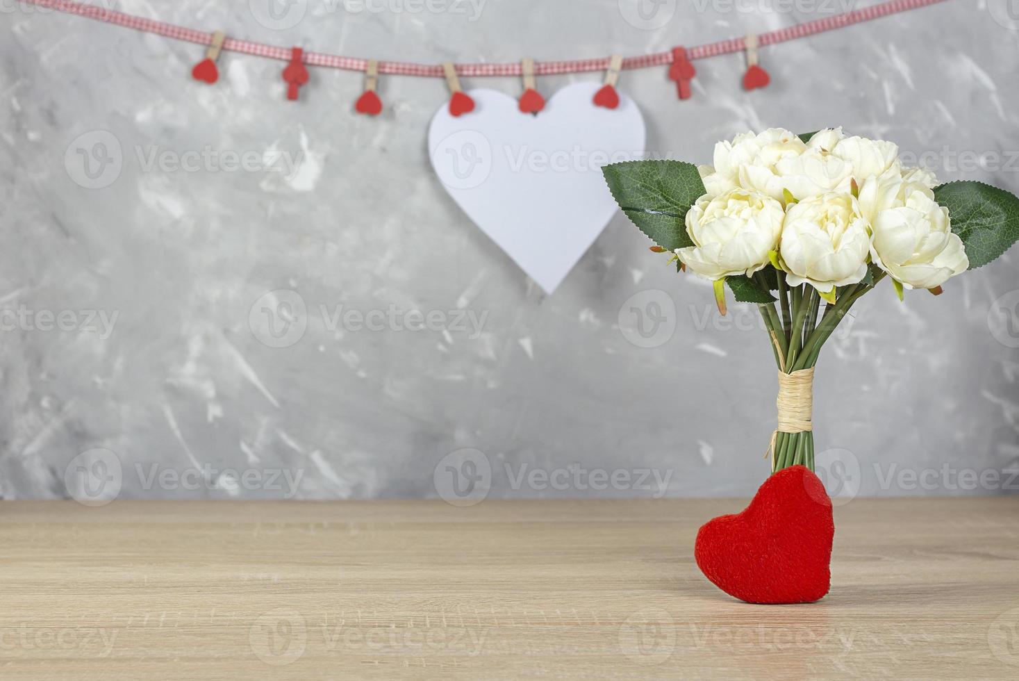 Happy Valentine's day. Valentine's day background design. Present, the cups are red. Banner. copy space photo
