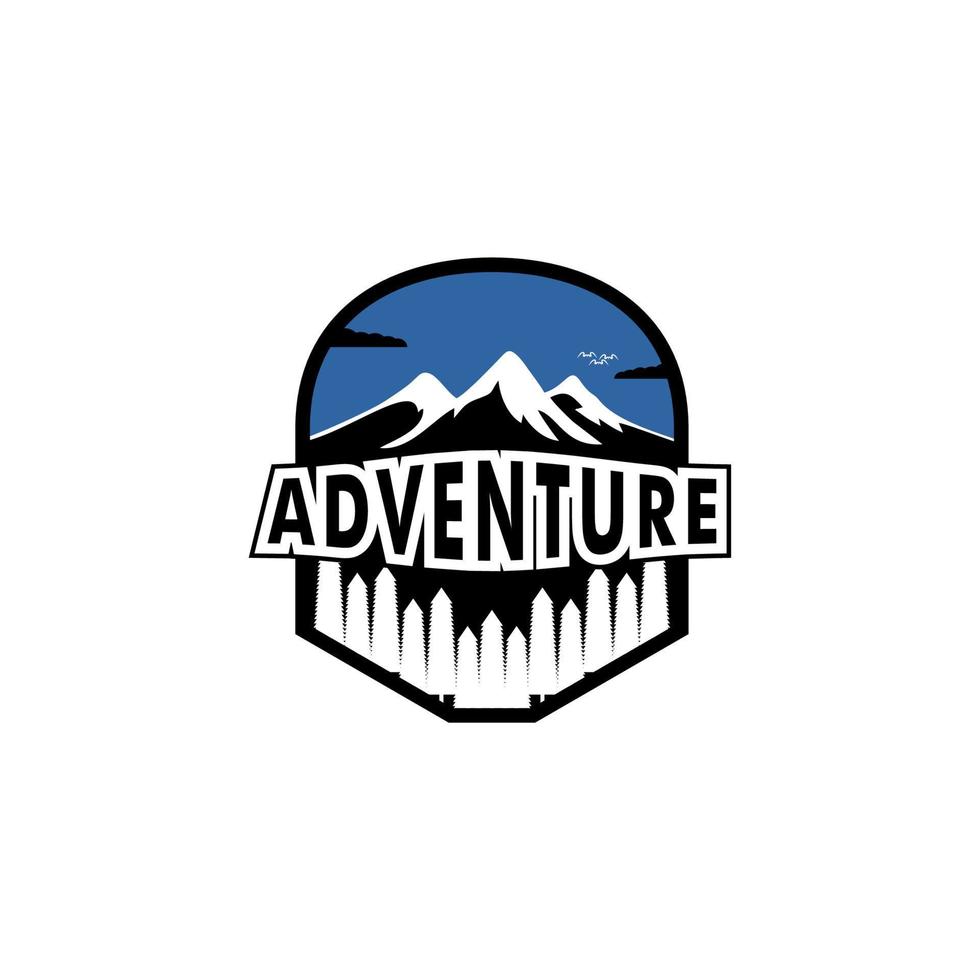 vector de logotipo de aventura aislado sobre fondo blanco