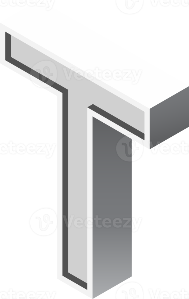 alfabetos fuente isométrica png