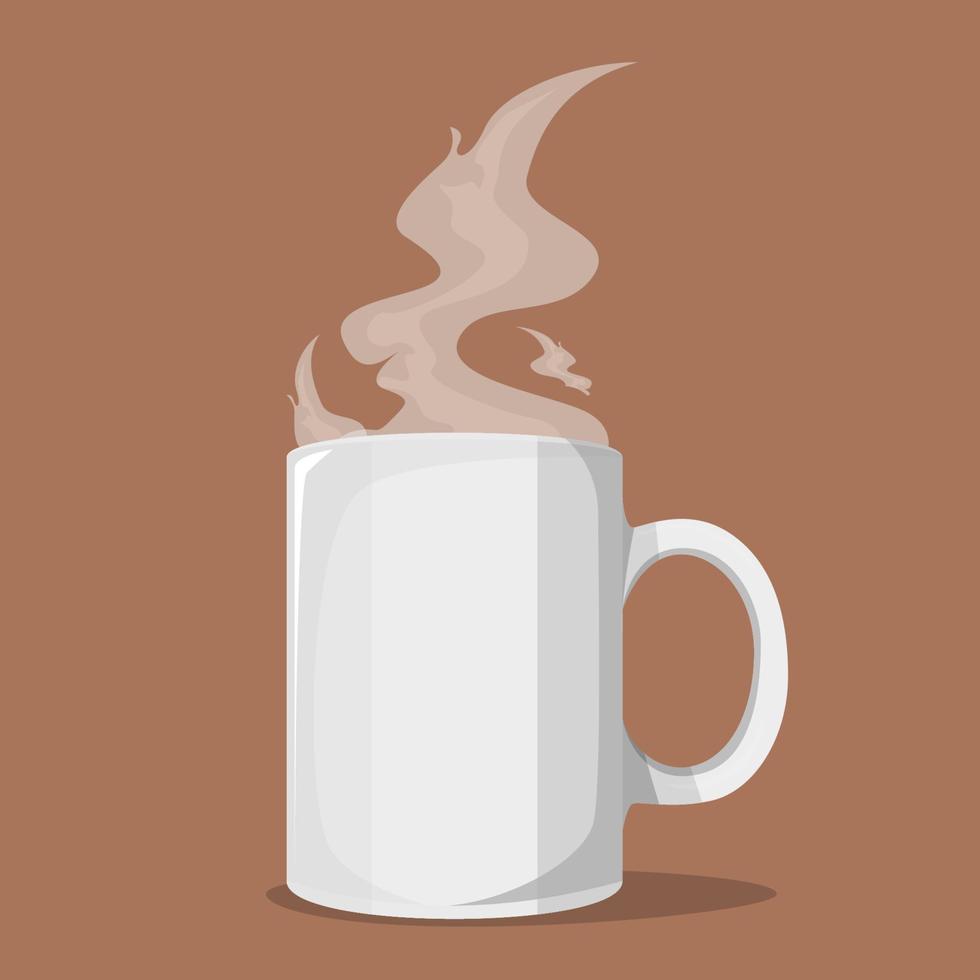 mug hot coffee vector