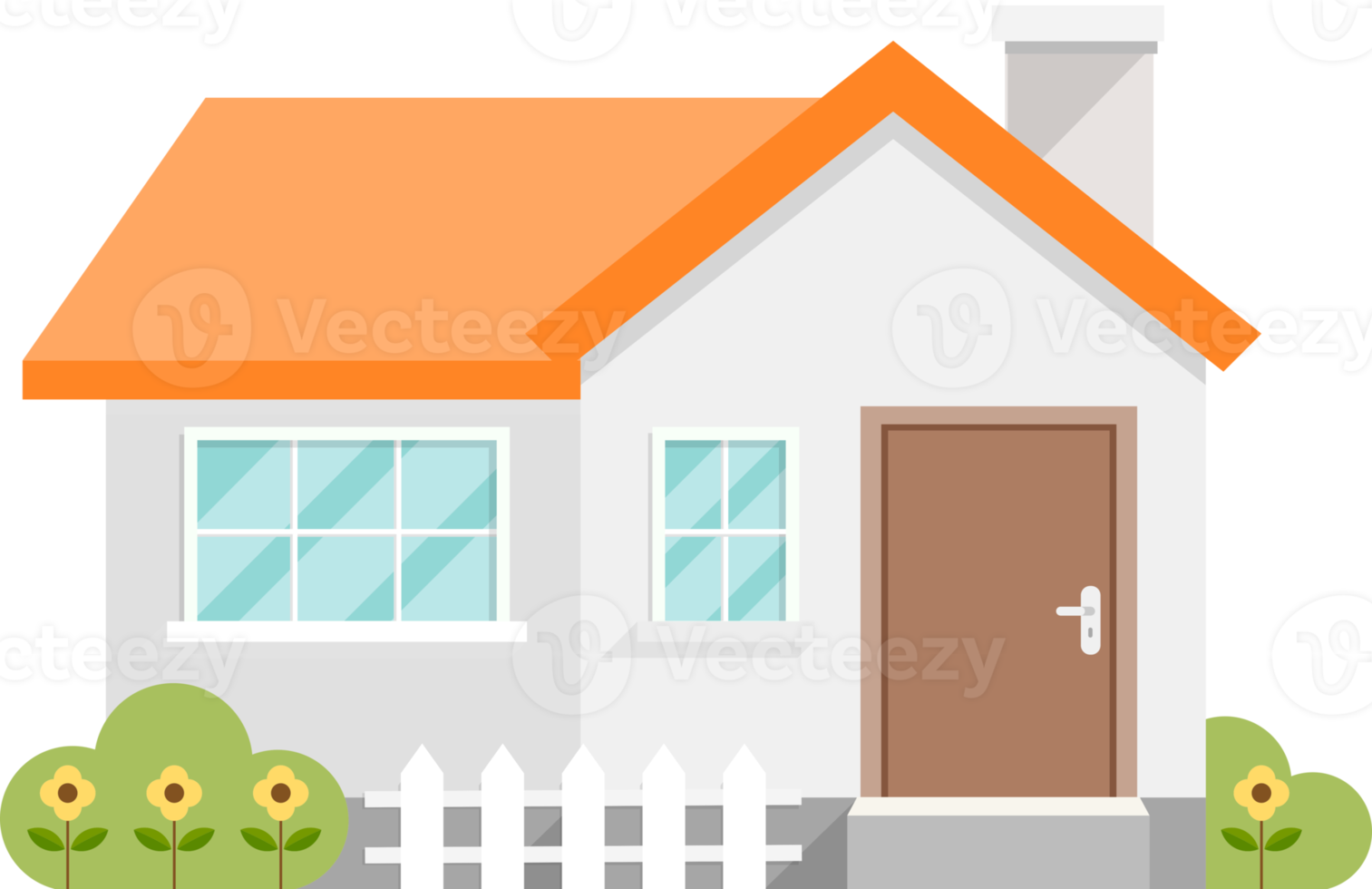 House flat color png