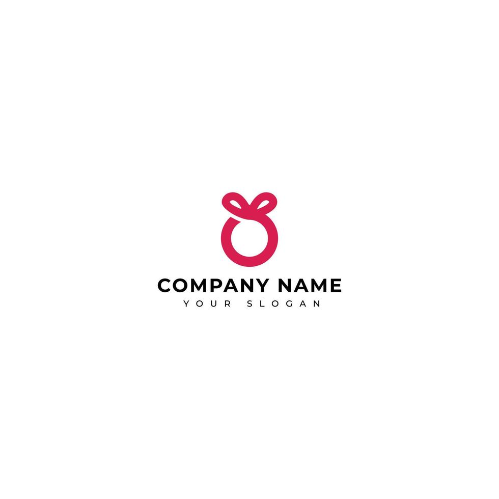 Letter O gift logo vector design template