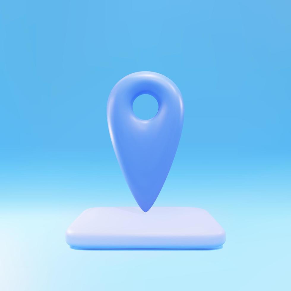 icono de marca de verificación 3d. concepto de aprobación. marca de mapa de geolocalización, ubicación de punto. ilustración vectorial vector