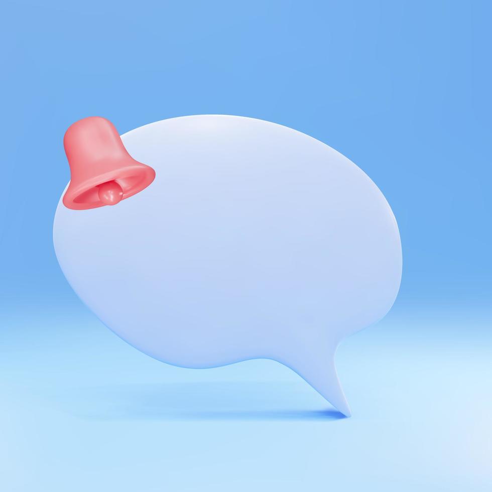 3d Empty reminder popup message, push notification icon. Vector illustration.