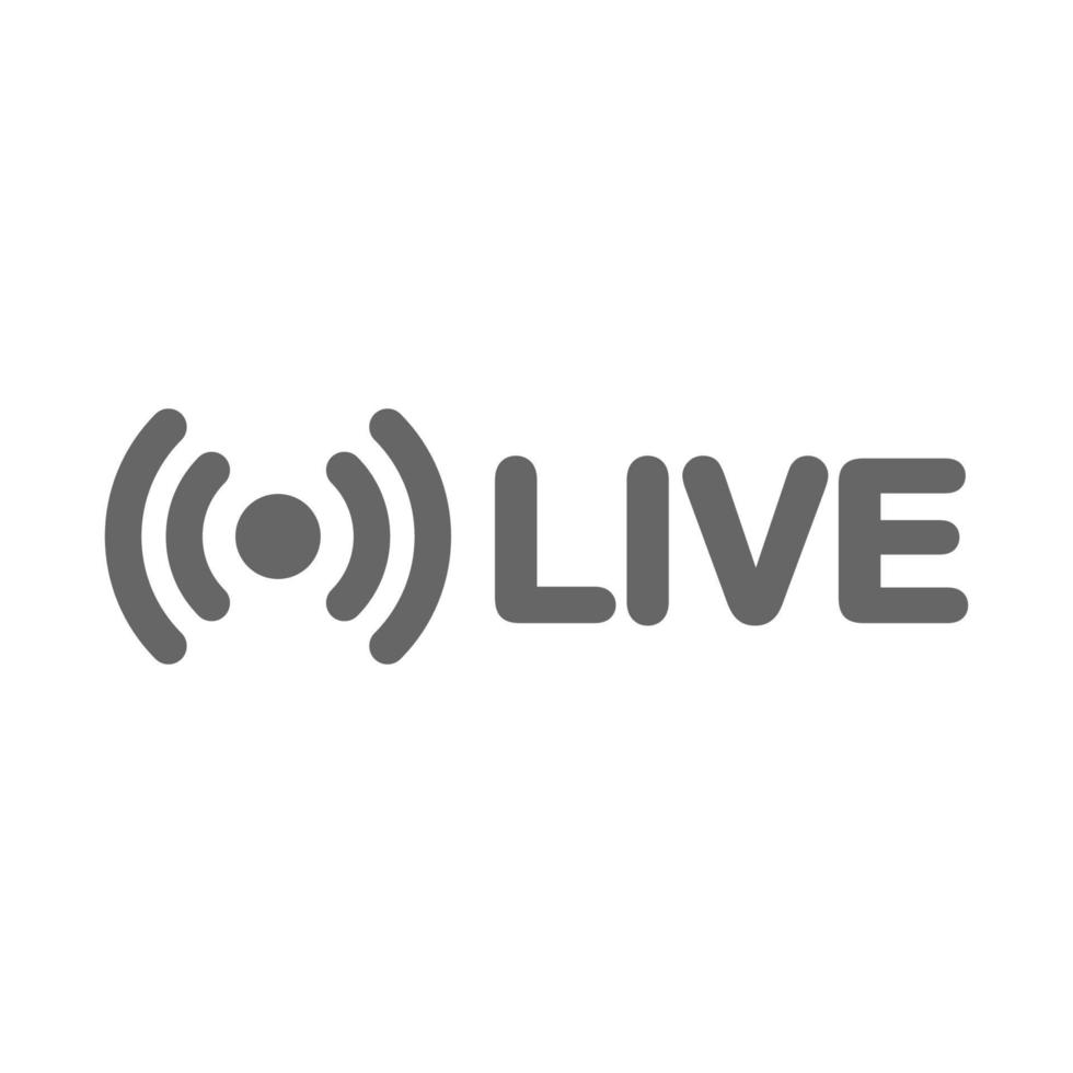 Live streaming in social media icon. Online stream symbol on digital platforms. vector