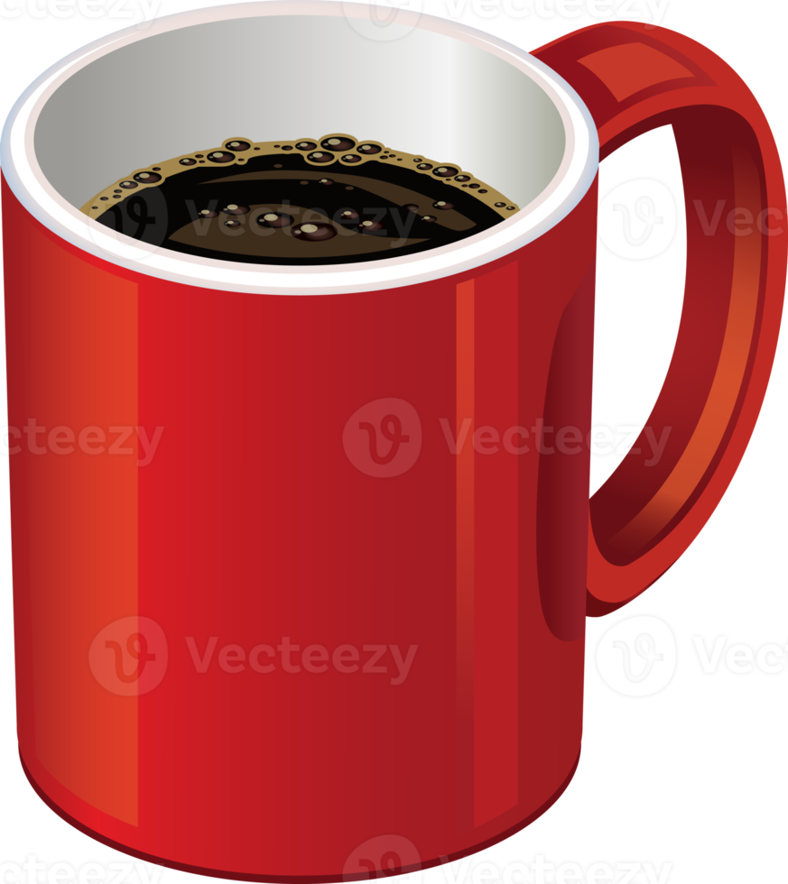 Red coffee cups png