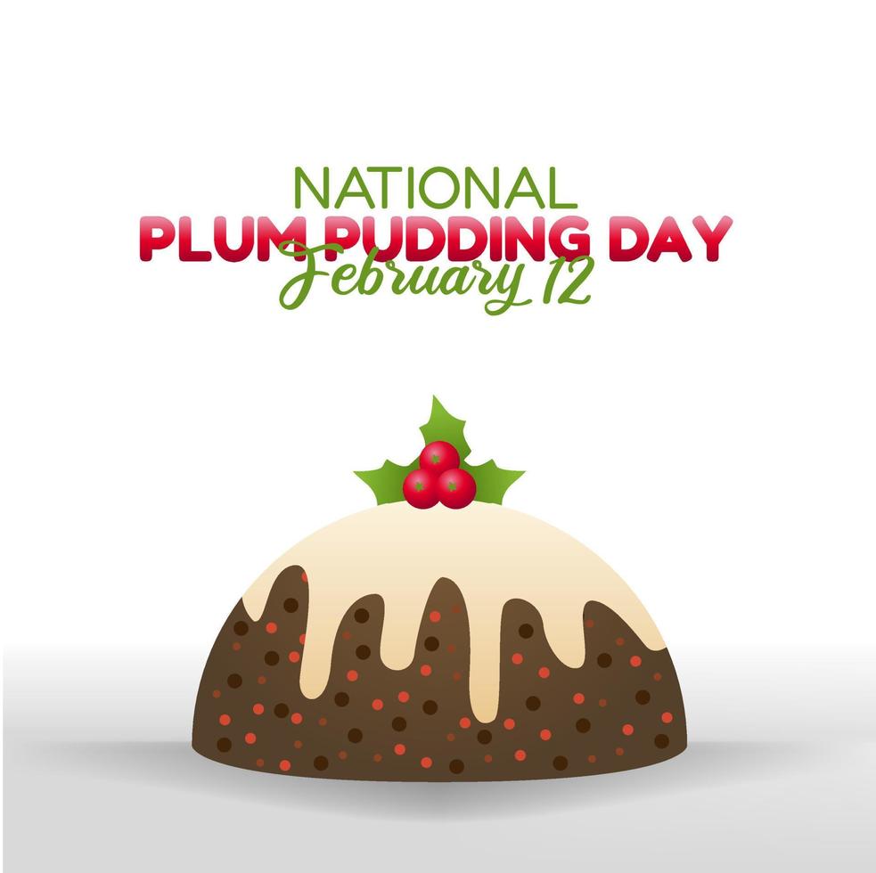 vector graphic of national plum pudding day good for national plum