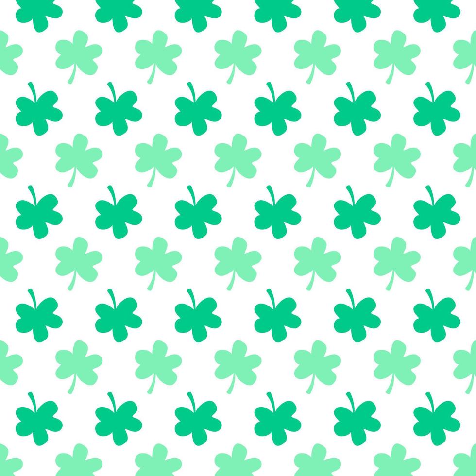 Vector seamless pattern with green leaves
