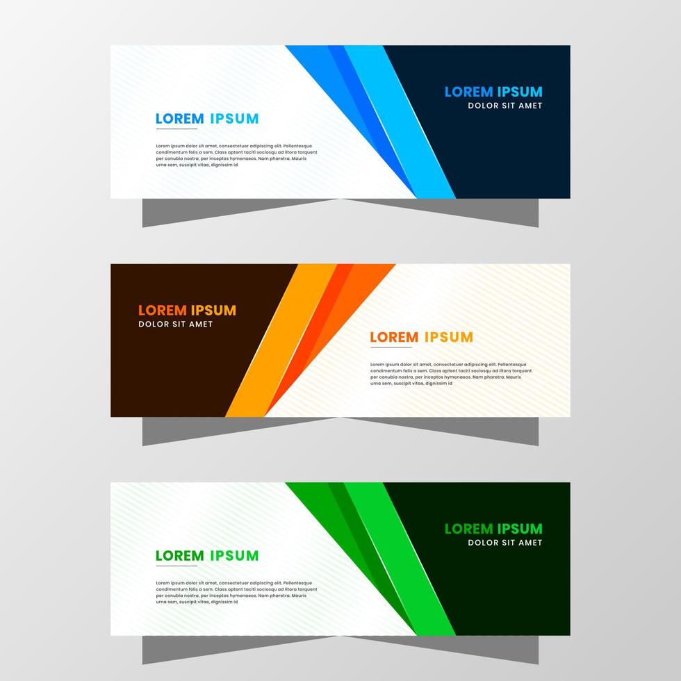 Vector Graphic of Abstract Banner Design. with modern Blue, Orange and Green color scheme. Suitable for banner sale, presentation, promotion, flyer, poster and brochure.