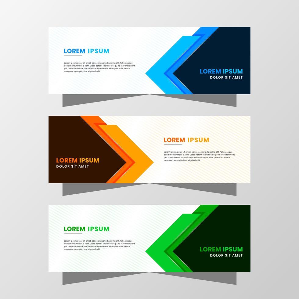 Vector Graphic of Abstract Banner Design. with modern Blue, Orange and Green color scheme. Suitable for banner sale, presentation, promotion, flyer, poster and brochure.