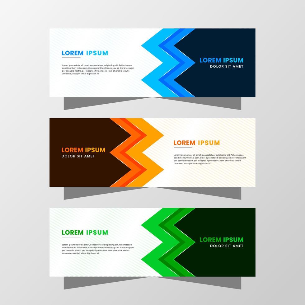 Vector Graphic of Abstract Banner Design. with modern Blue, Orange and Green color scheme. Suitable for banner sale, presentation, promotion, flyer, poster and brochure.