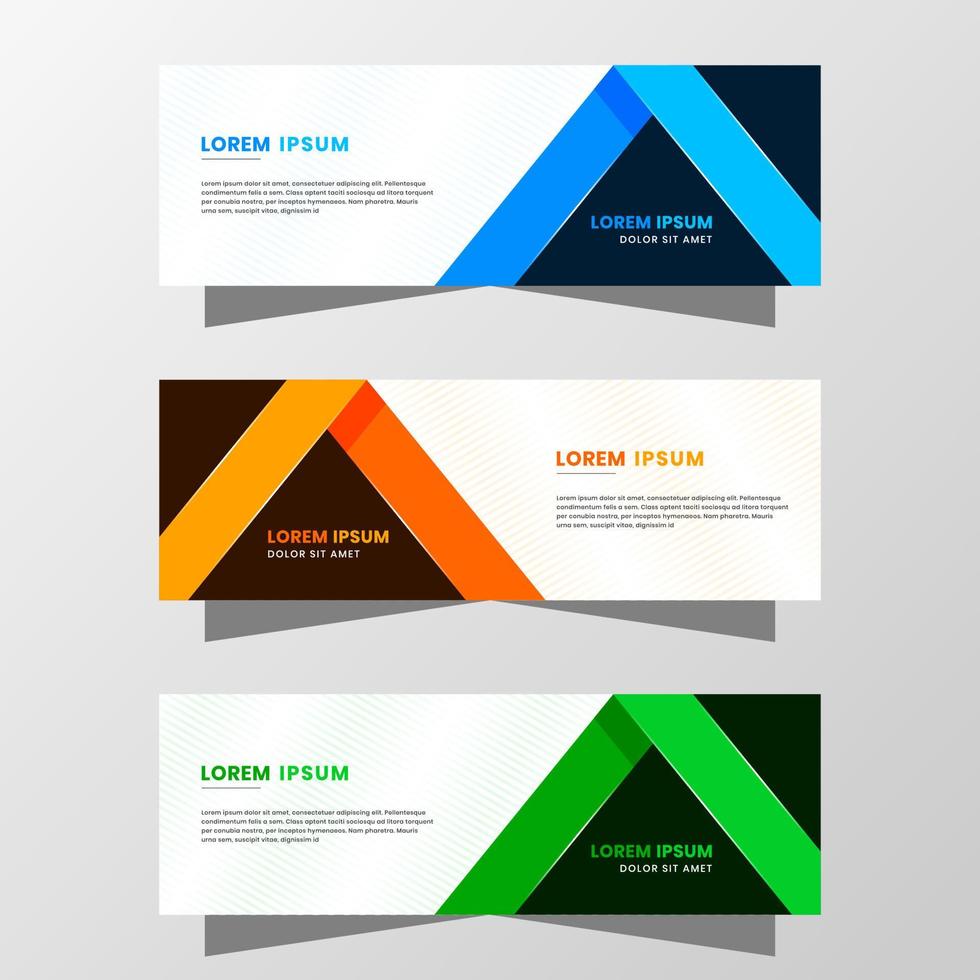 Vector Graphic of Abstract Banner Design. with modern Blue, Orange and Green color scheme. Suitable for banner sale, presentation, promotion, flyer, poster and brochure.