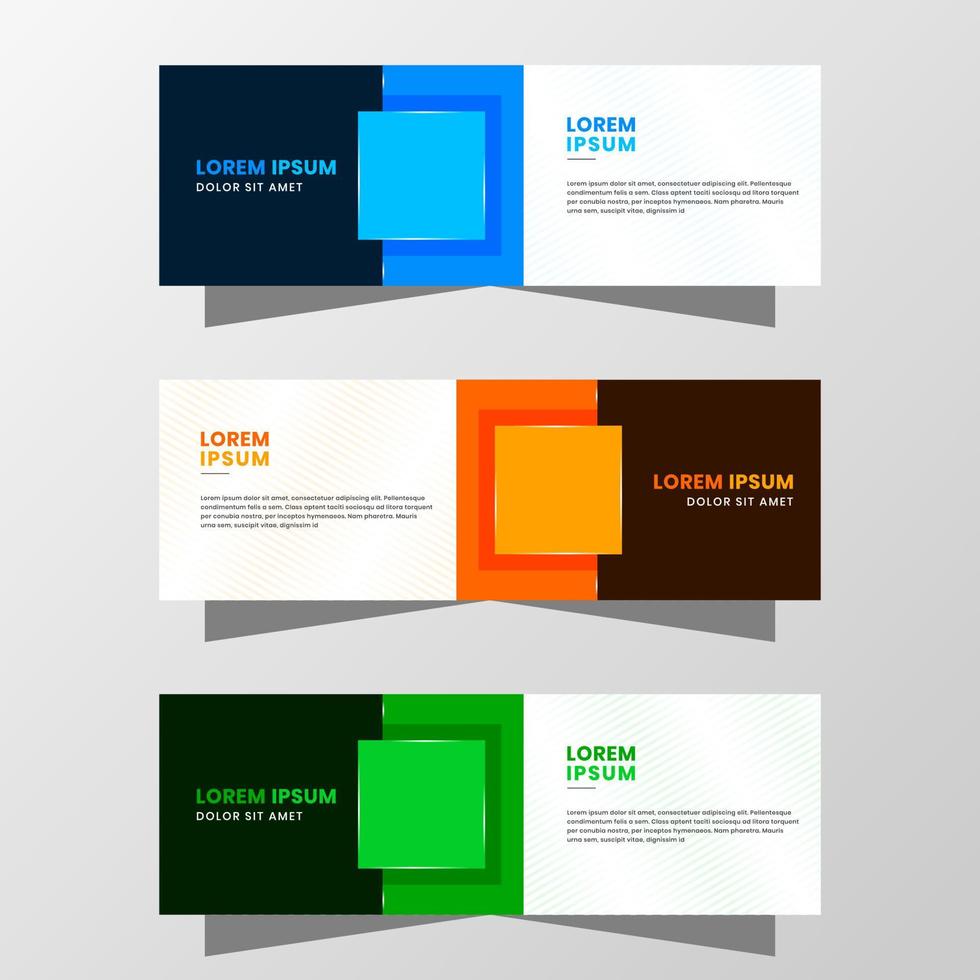 Vector Graphic of Abstract Banner Design. with modern Blue, Orange and Green color scheme. Suitable for banner sale, presentation, promotion, flyer, poster and brochure.