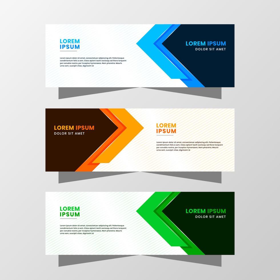 Vector Graphic of Abstract Banner Design. with modern Blue, Orange and Green color scheme. Suitable for banner sale, presentation, promotion, flyer, poster and brochure.