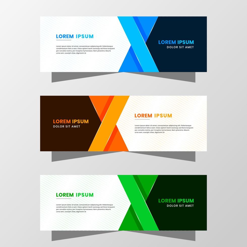 Vector Graphic of Abstract Banner Design. with modern Blue, Orange and Green color scheme. Suitable for banner sale, presentation, promotion, flyer, poster and brochure.