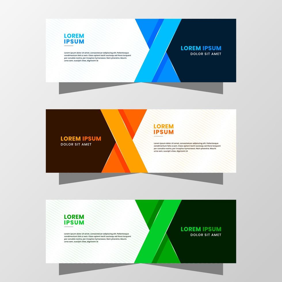 Vector Graphic of Abstract Banner Design. with modern Blue, Orange and Green color scheme. Suitable for banner sale, presentation, promotion, flyer, poster and brochure.