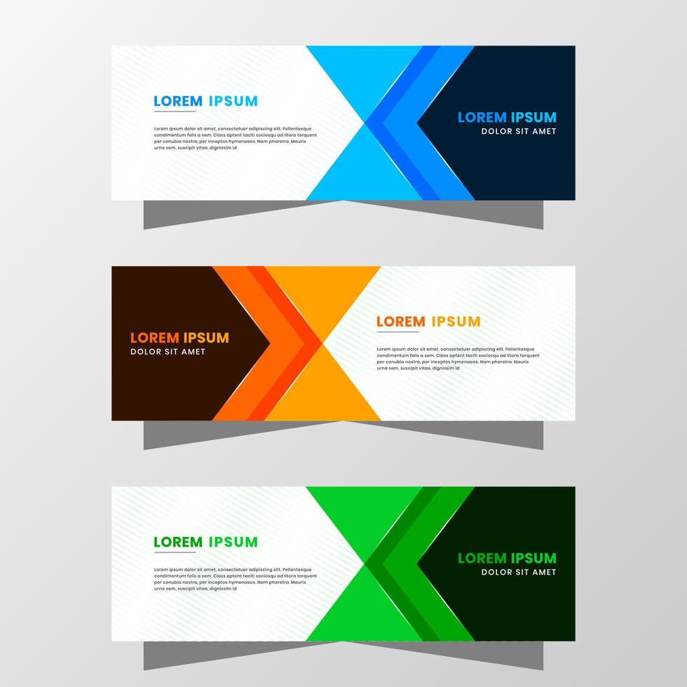 Vector Graphic of Abstract Banner Design. with modern Blue, Orange and Green color scheme. Suitable for banner sale, presentation, promotion, flyer, poster and brochure.