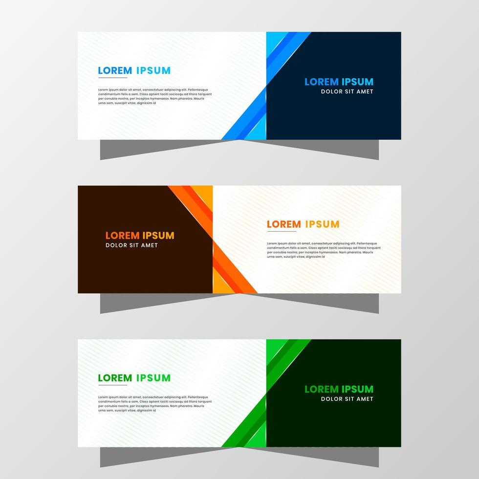 Vector Graphic of Abstract Banner Design. with modern Blue, Orange and Green color scheme. Suitable for banner sale, presentation, promotion, flyer, poster and brochure.