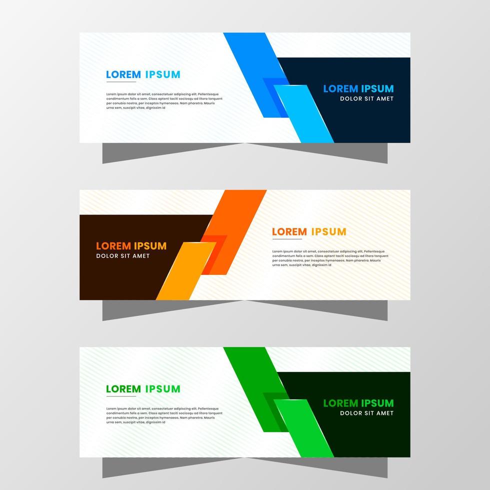 Vector Graphic of Abstract Banner Design. with modern Blue, Orange and Green color scheme. Suitable for banner sale, presentation, promotion, flyer, poster and brochure.