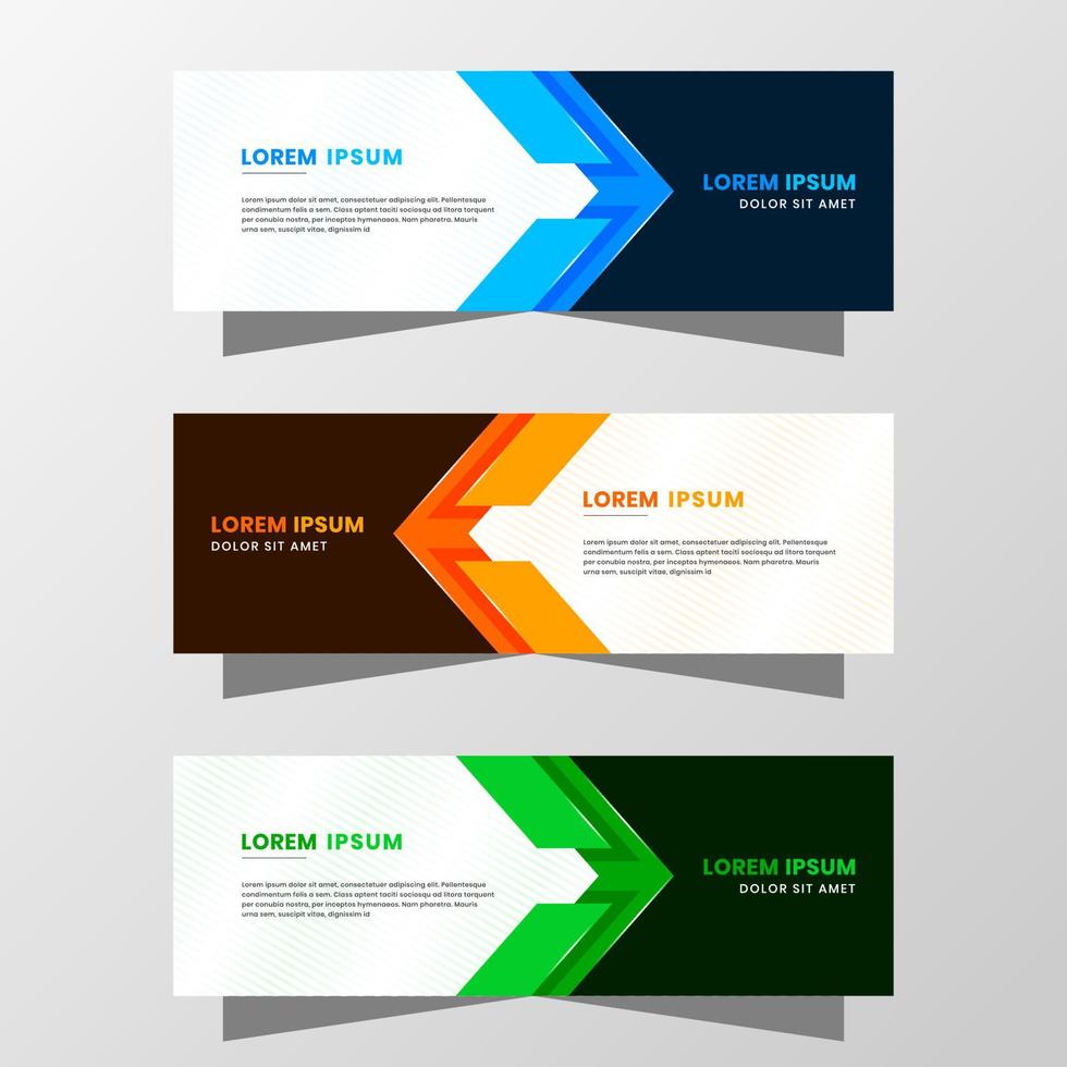 Vector Graphic of Abstract Banner Design. with modern Blue, Orange and Green color scheme. Suitable for banner sale, presentation, promotion, flyer, poster and brochure.