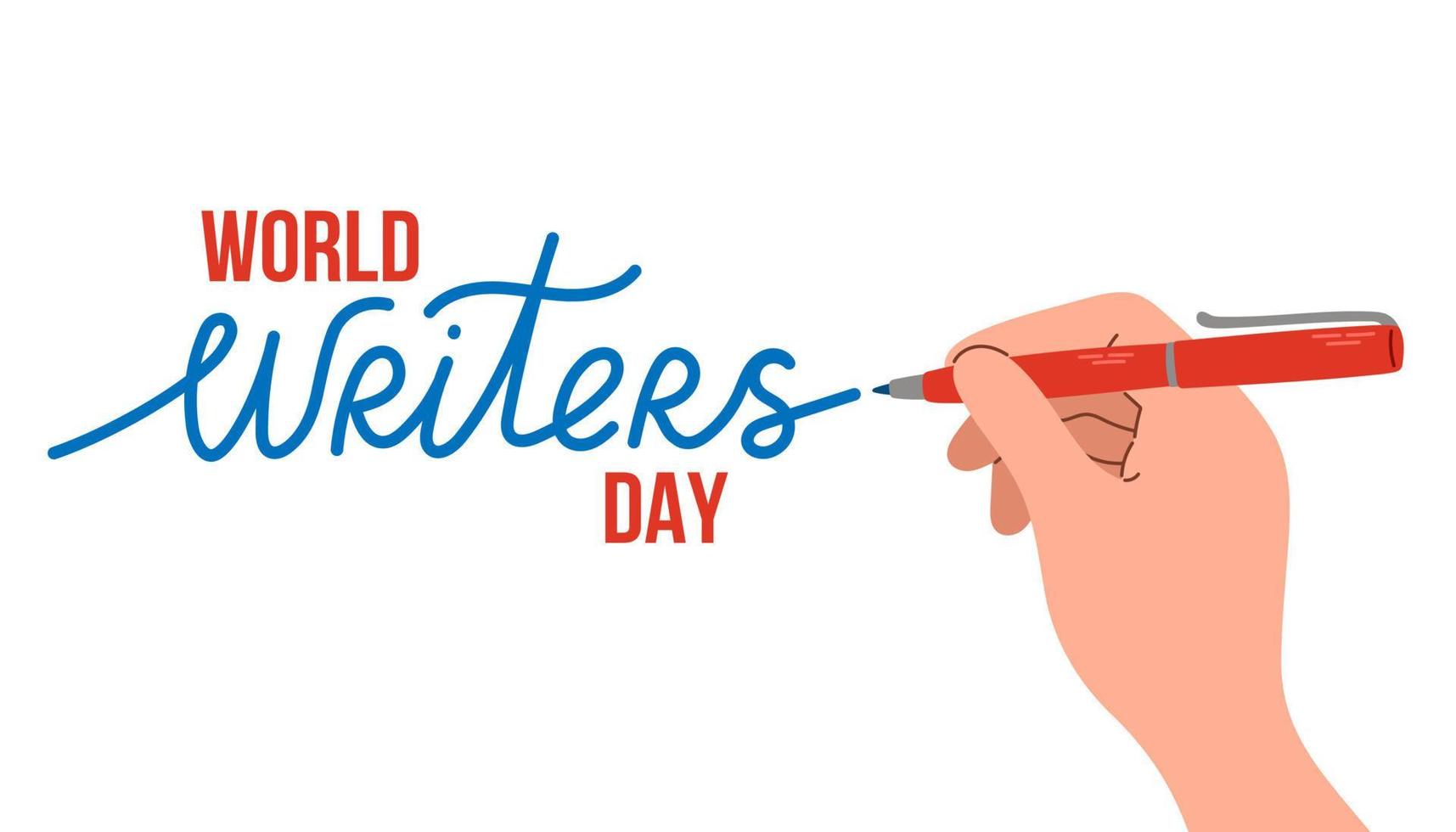 World Writers Day. March 3. Holiday concept. Template for background, banner, card, poster with text inscription. vector