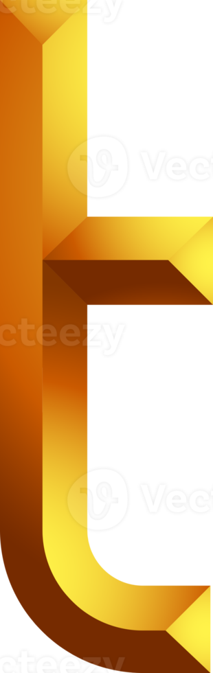 Alphabet gold colour style png