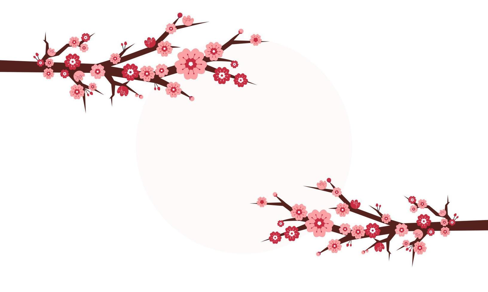 hermoso fondo de vector de flor de cerezo