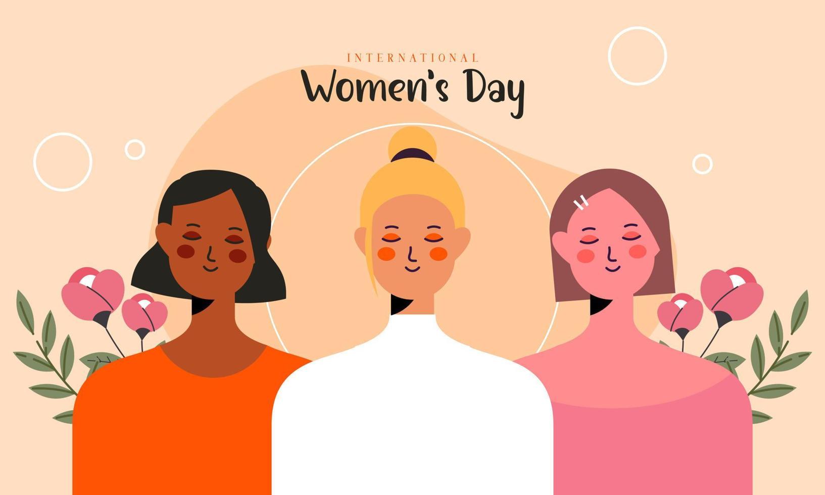 feliz día internacional de la mujer ilustración vector