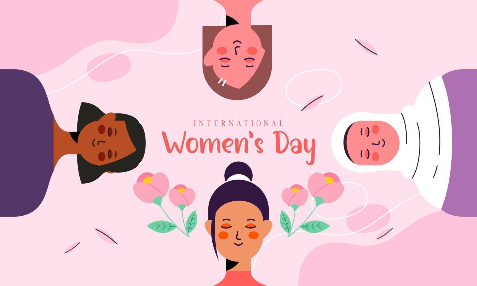 feliz día internacional de la mujer ilustración vector