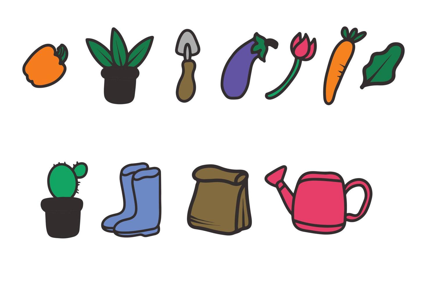 iconos agrícolas. conjunto de iconos agrícolas. ilustración vectorial vector