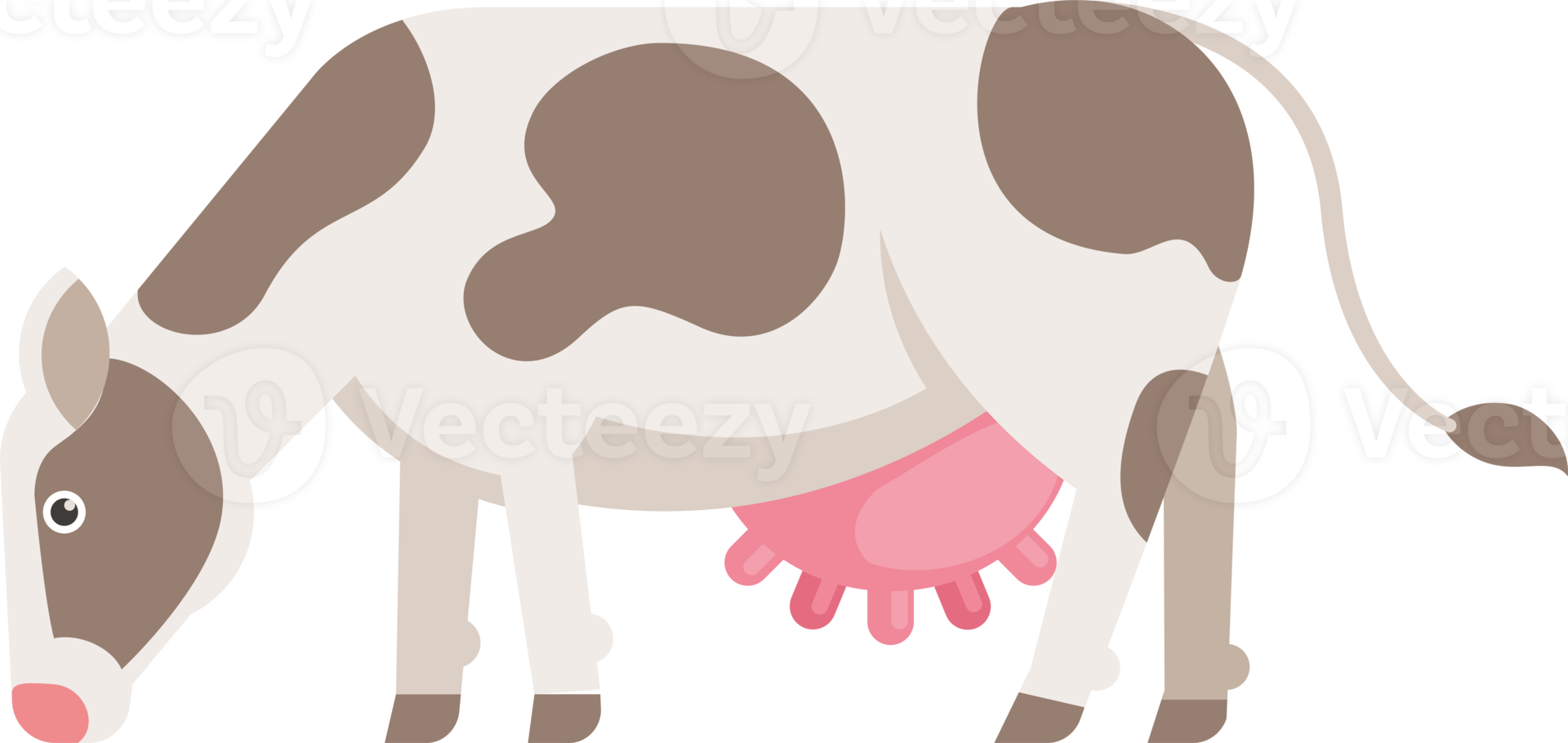 mucca piatto colore png