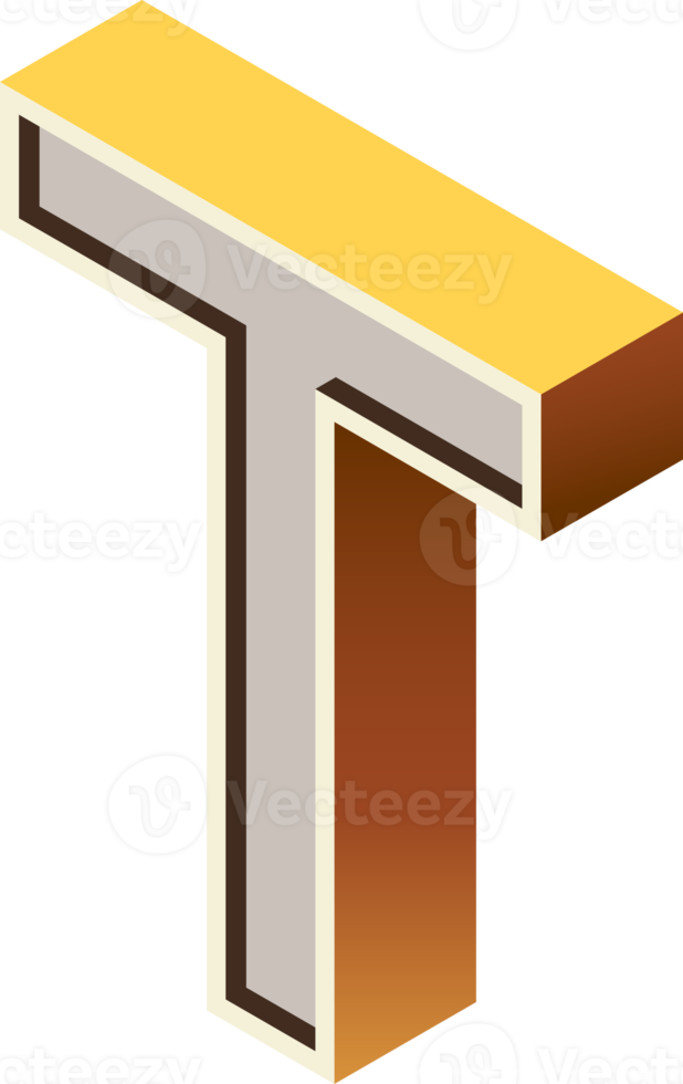 alphabets font isometric png