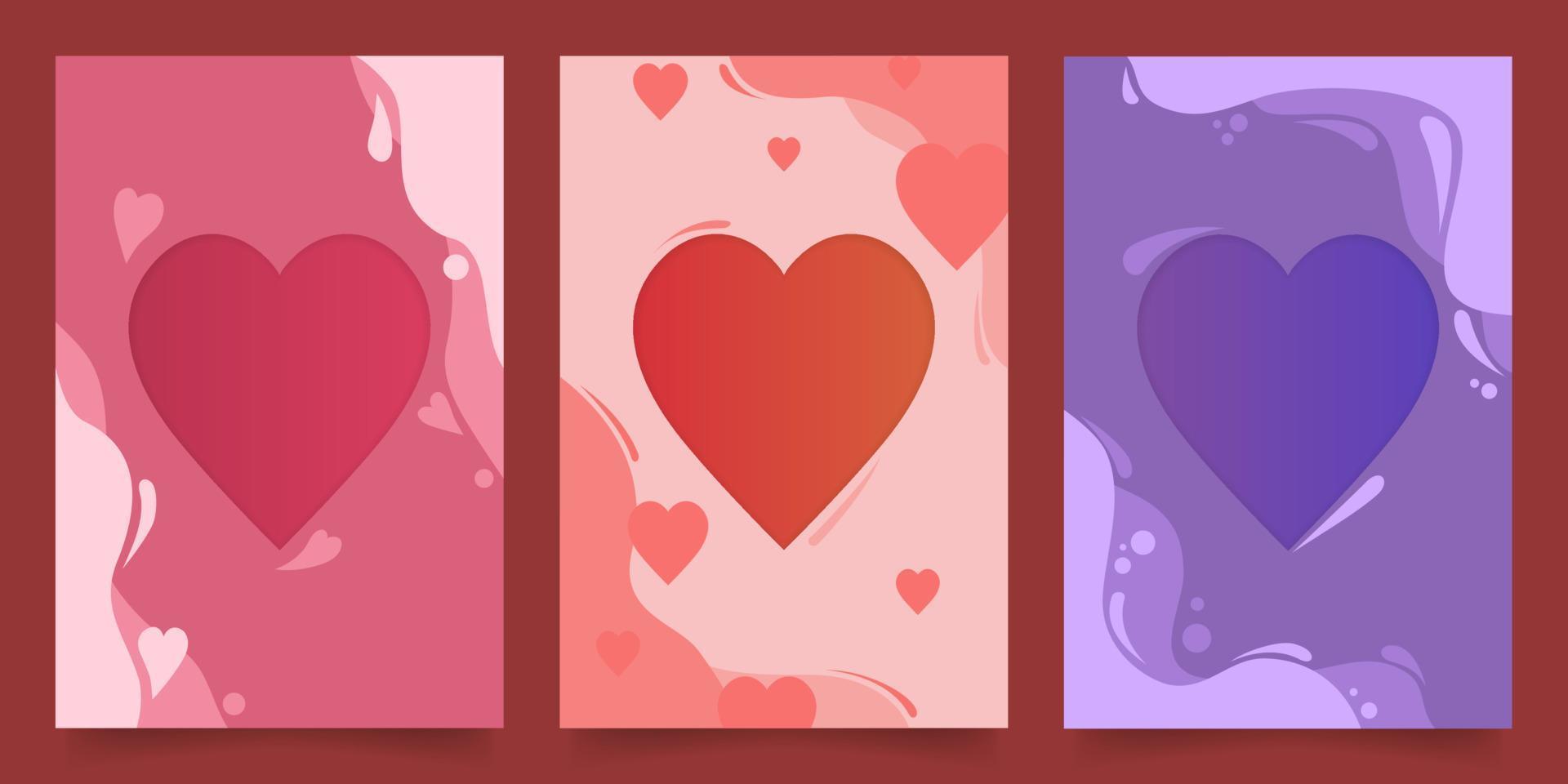 valentine's day design vertical modern poster background for poster, banner, feed post and promotions design. vector illustrations