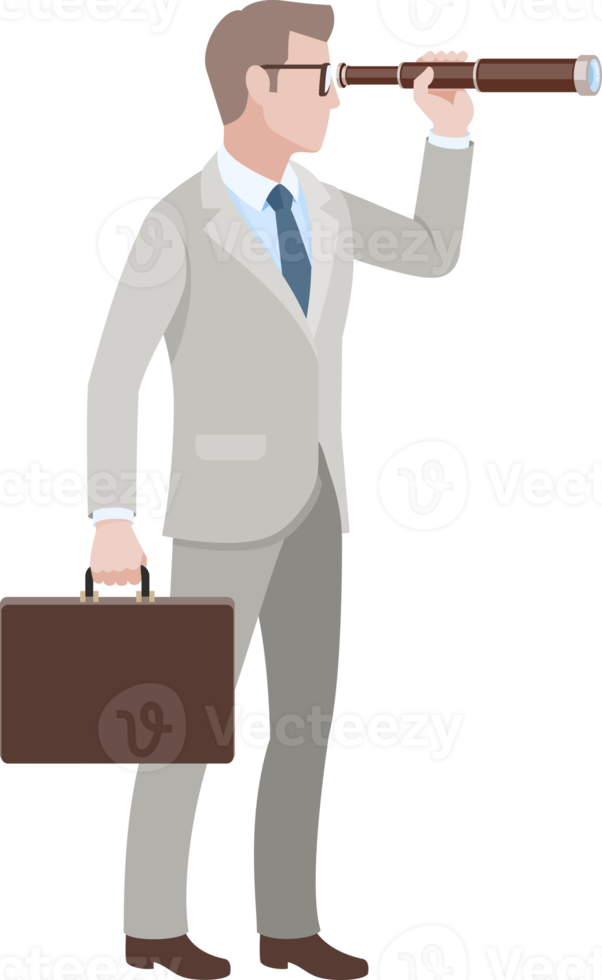 Businessman looking binoculars png