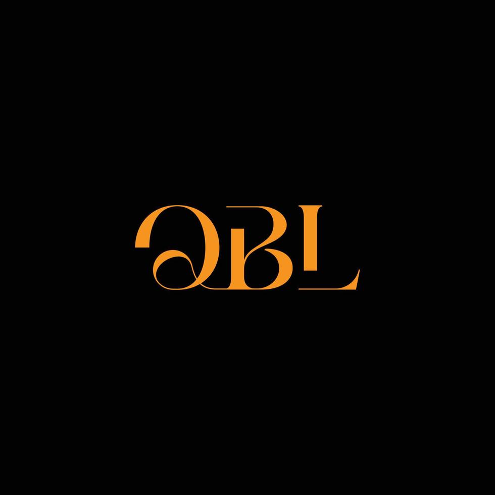 diseño de logotipo de letra qbl, logotipo de vector qbl, qbl con forma, plantilla de qbl con color a juego, logotipo de qbl simple, elegante, logotipo de lujo de qbl, qbl vector pro, tipografía qbl,