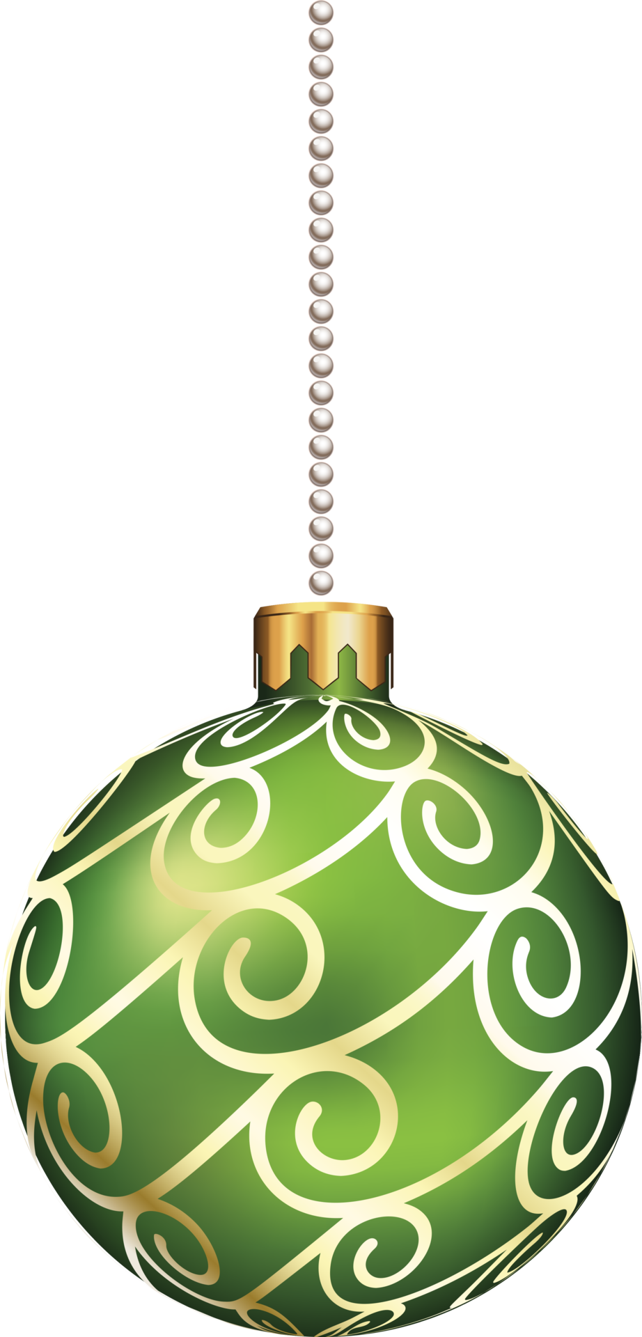 Christmas balls ornaments hanging on gold thread 18927900 PNG