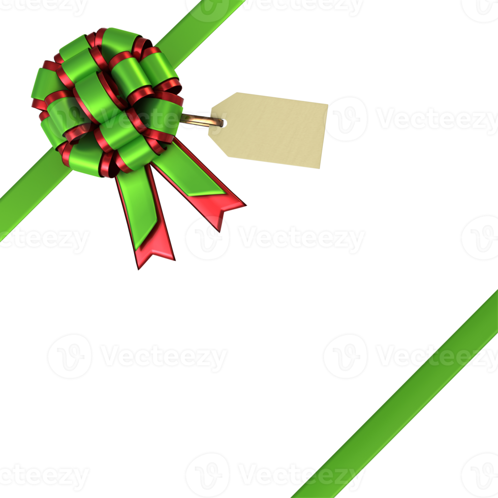 3d Gift box and tag png