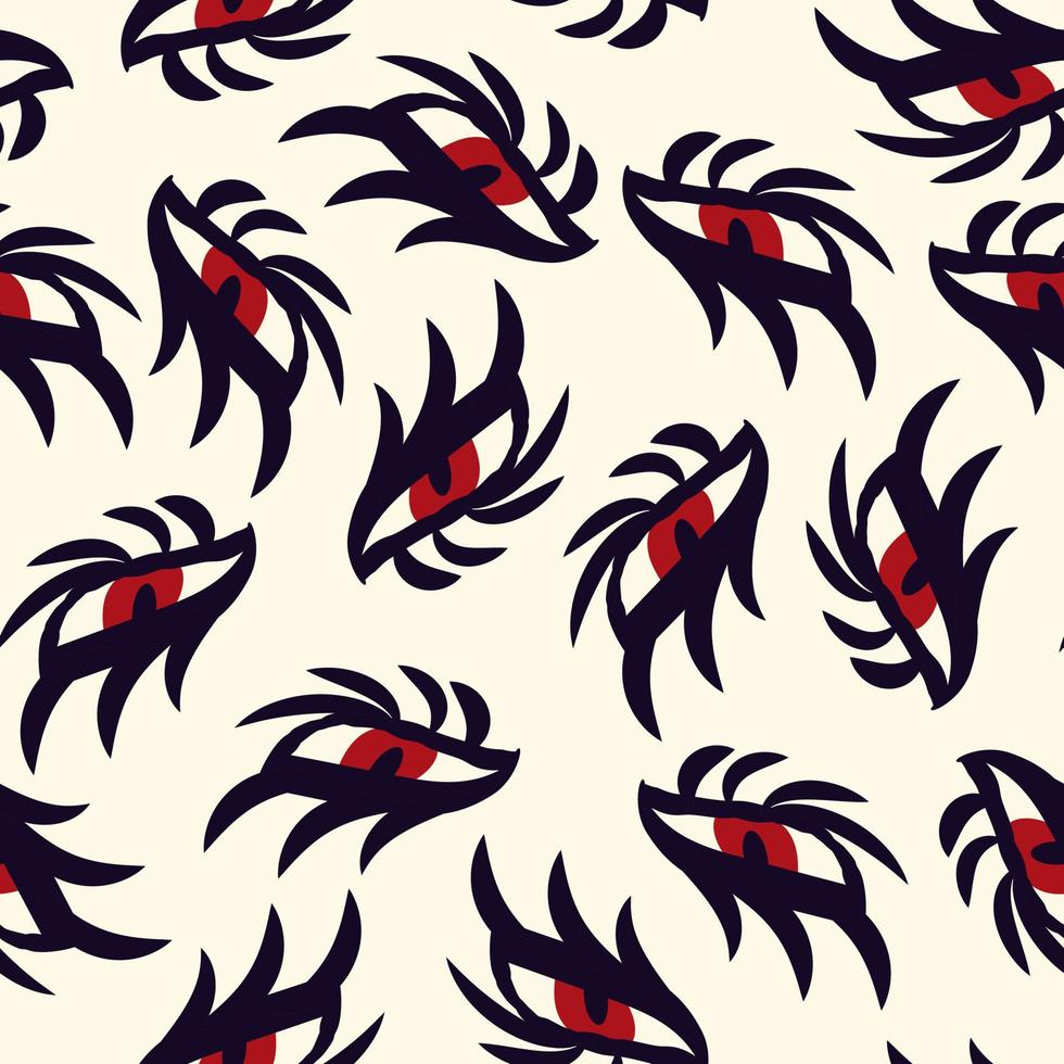 Ethnical magical mystical eyes seamless pattern. vector