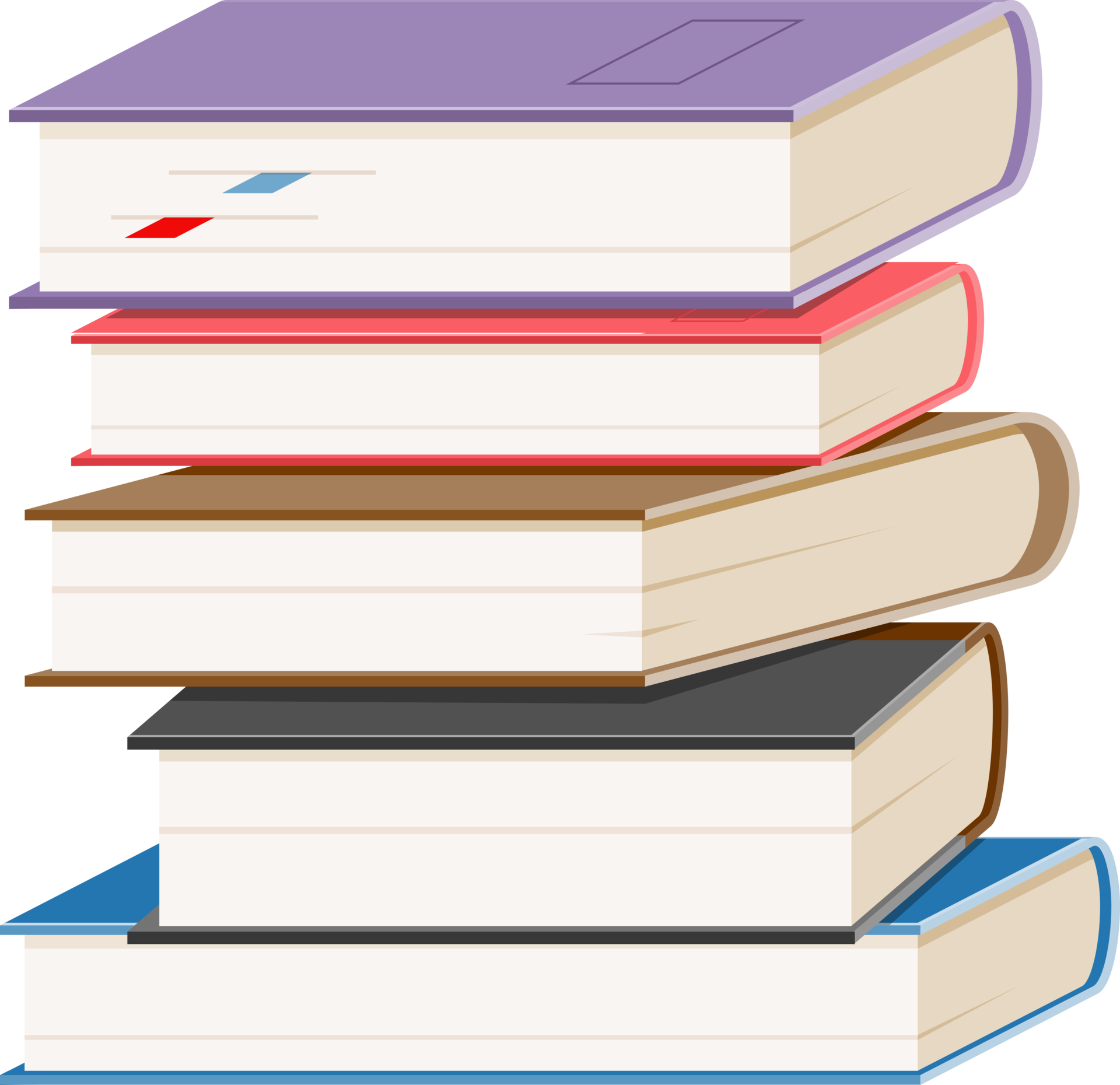 book stack flat color 18928061 PNG