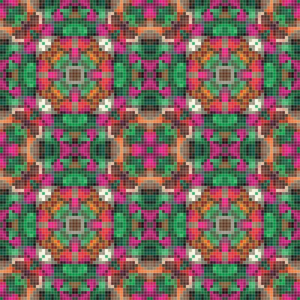 Mediterranean mosaic seamless pattern design, Repeat textile design. Fabric print vector