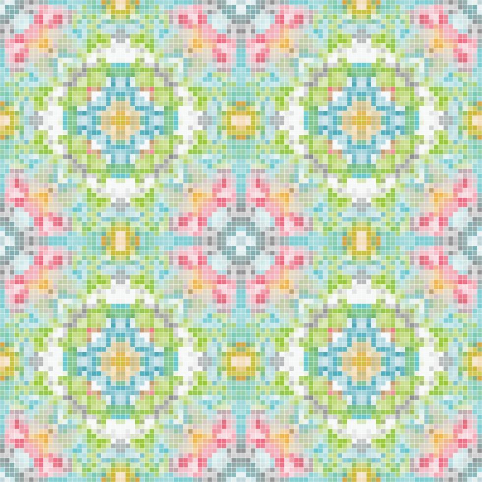 Mediterranean mosaic seamless pattern design, Repeat textile design, Fabric print. vector